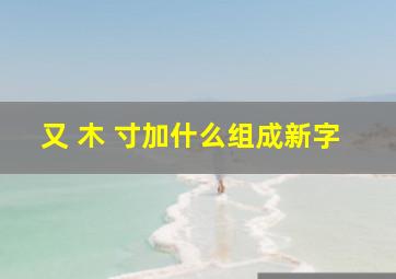 又 木 寸加什么组成新字